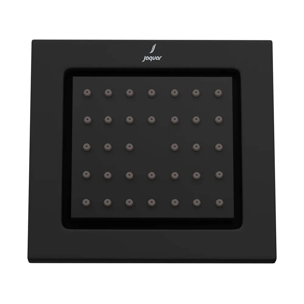 Jaquar Body Shower 130x120mm Rectangular Shape - Black Matt Black Matt finish