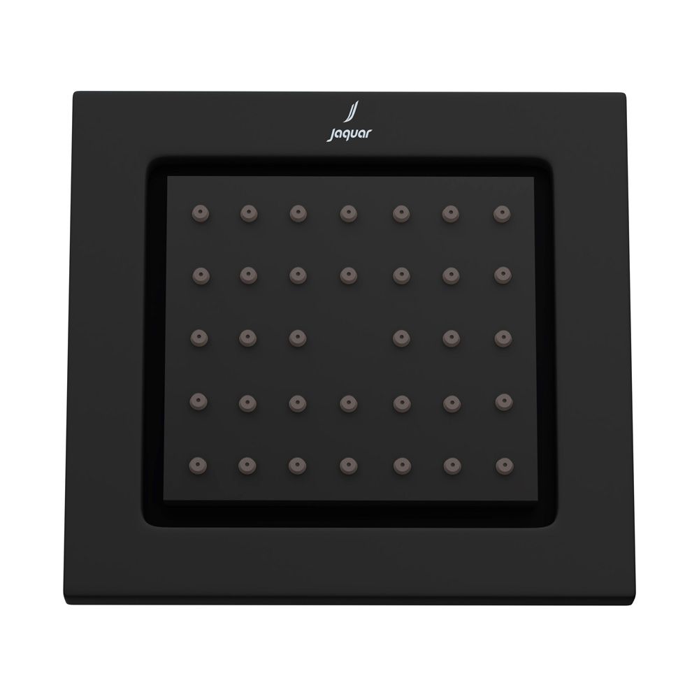 Jaquar Body Shower 130x120mm Rectangular Shape - Black Matt Black Matt finish