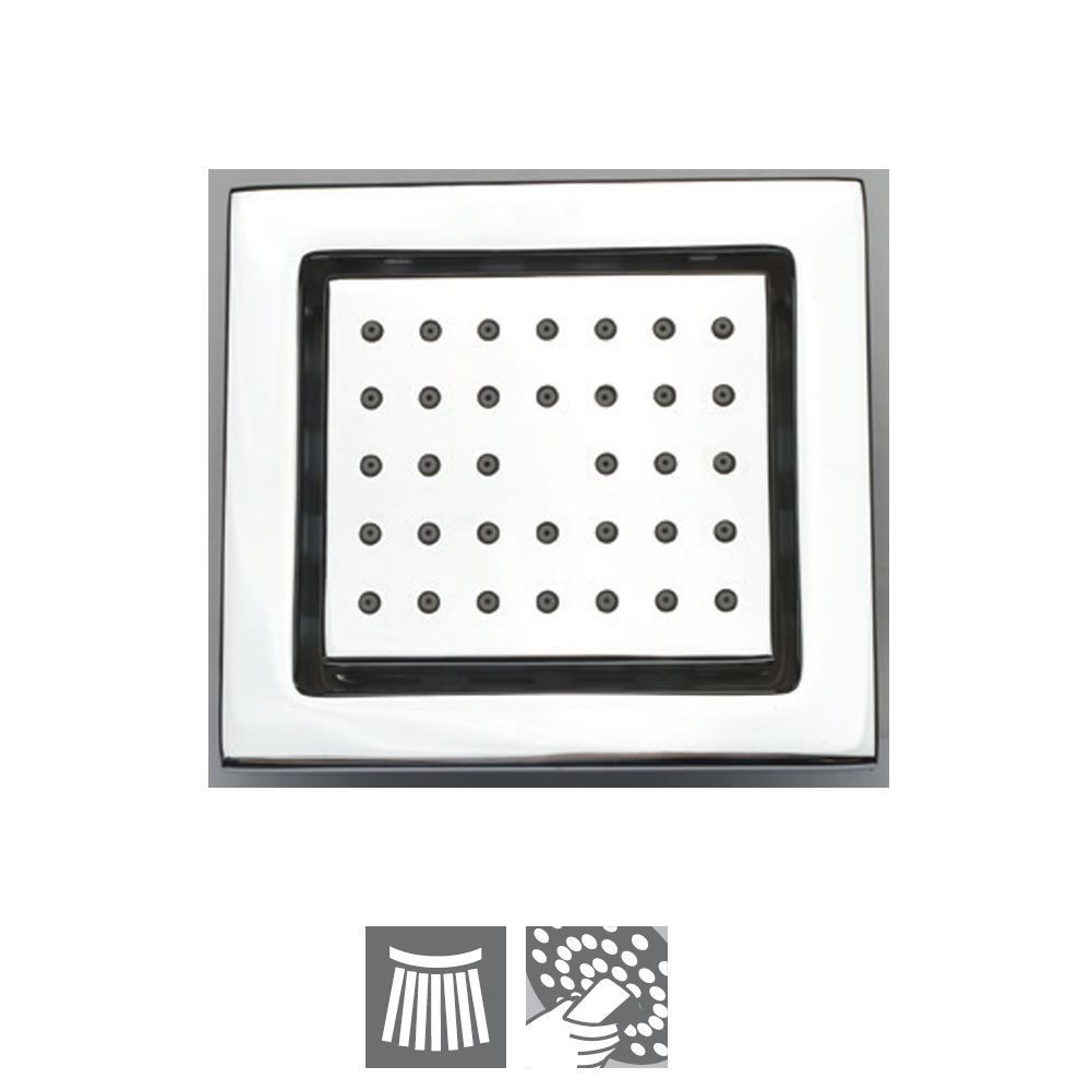 Jaquar Body Shower 130x120mm Rectangular Shape- Chrome Chrome finish