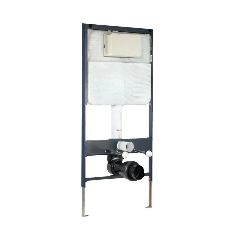 Jaquar Single Piece Slim Concealed Cistern with Floor Mounting Frame White finish