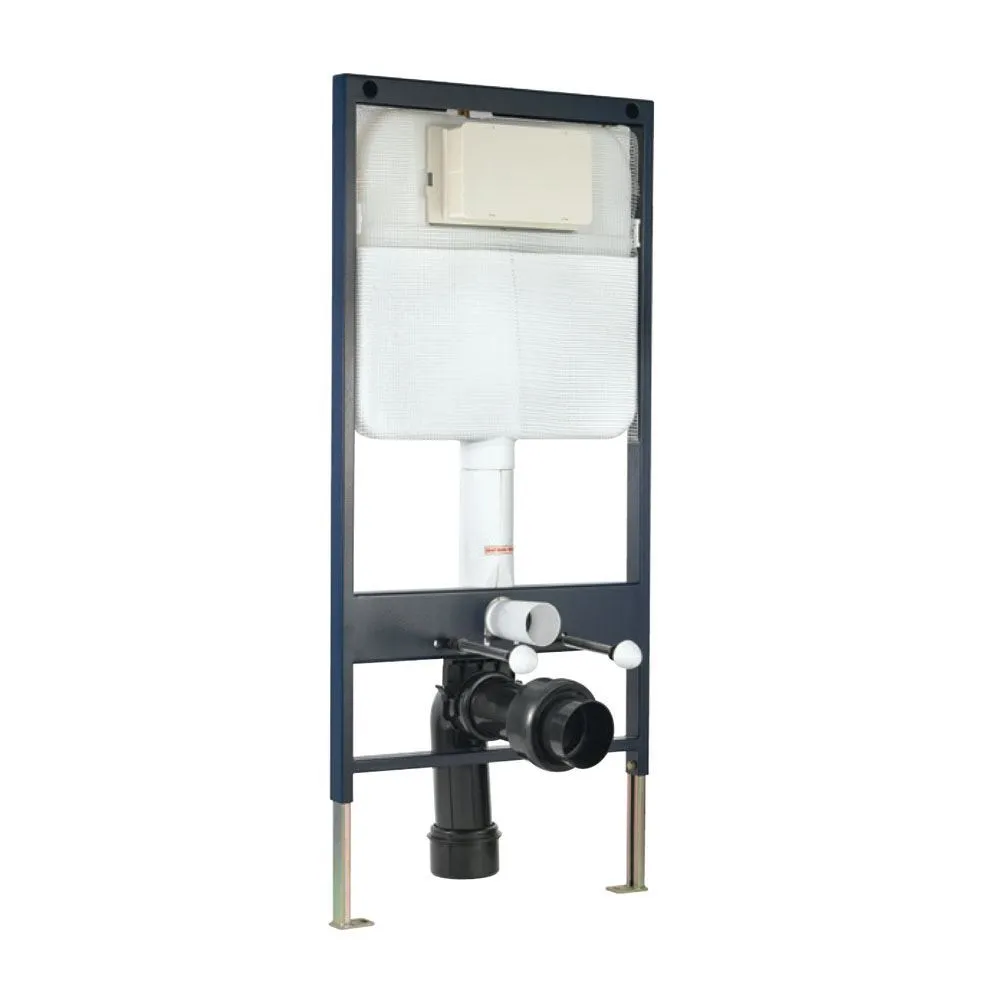 Jaquar Single Piece Slim Concealed Cistern with Floor Mounting Frame White finish