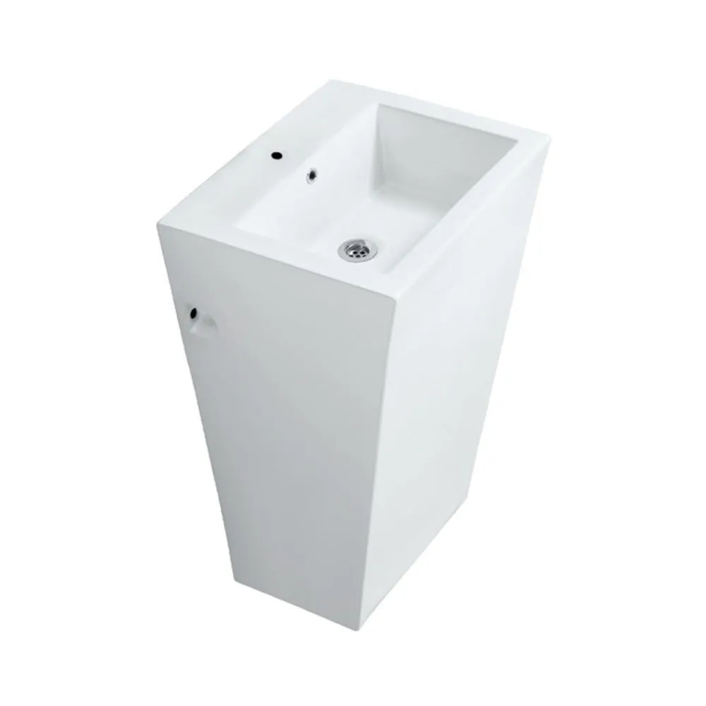 Jaquar Kubix Floor standing Basin White finish