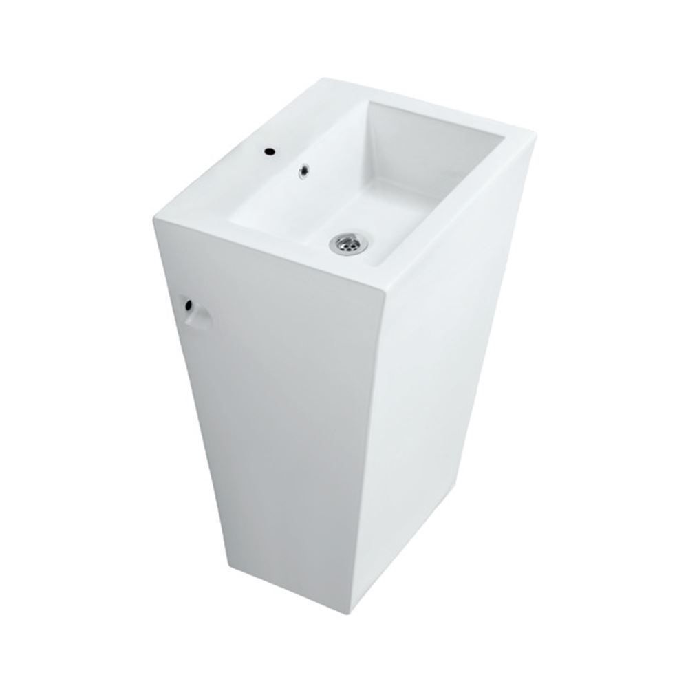 Jaquar Kubix Floor standing Basin White finish